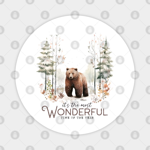 Winter Wilderness : It's the Most Wonderful Time of the Year Magnet by ThriceCursedPod